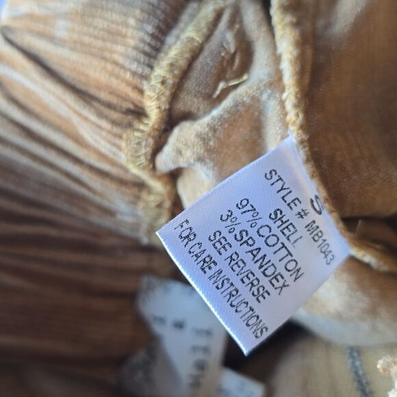 Oli & Hali -1901 NWT Tan Corduroy Mini Skirt Cargo Pockets Elastic Waist Small - Picture 5 of 8